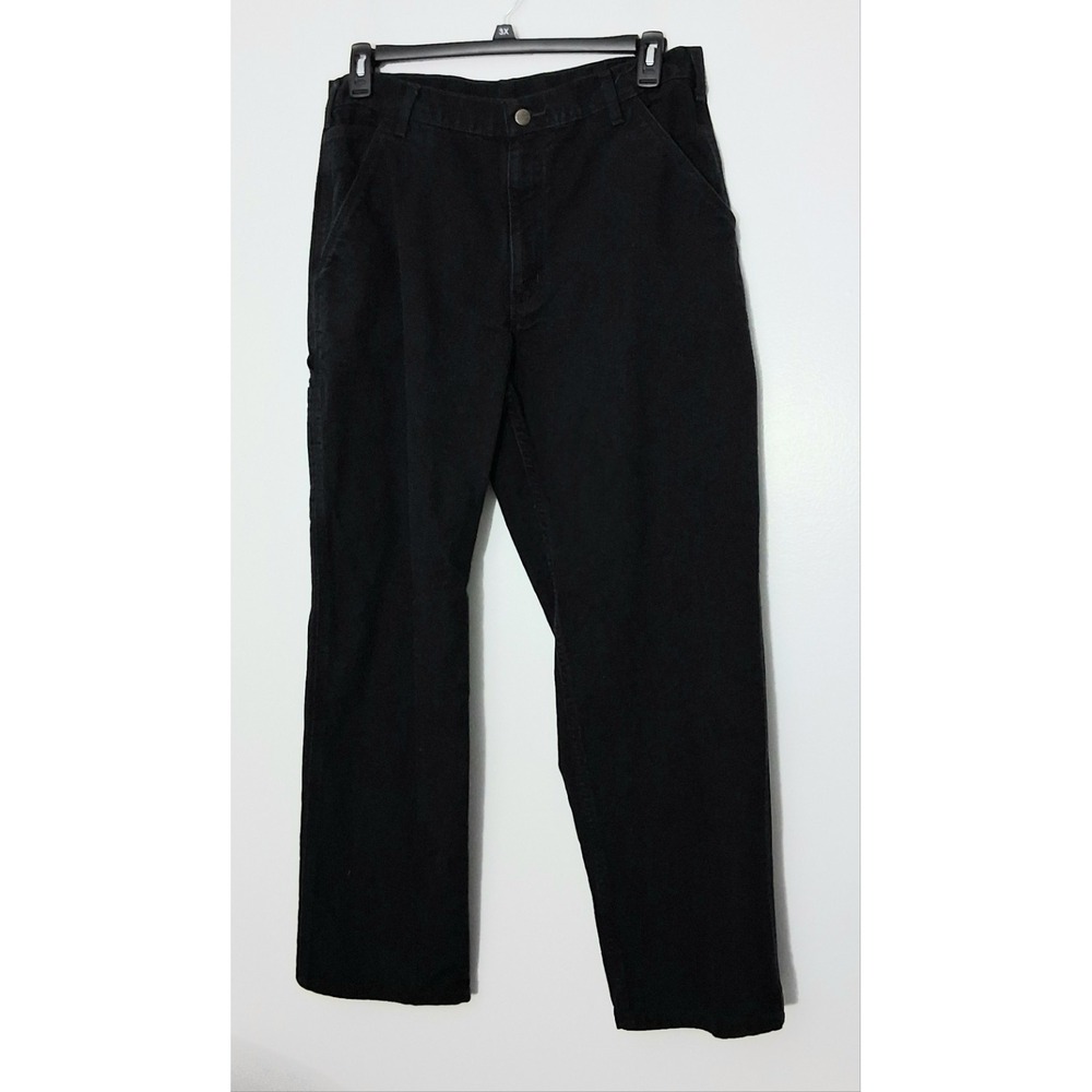 Carhartt Pants Men's Size 36 X 30 Black Cargo Pockets B11 Loose Fit Pre-owned